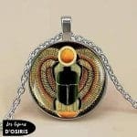 Collier  Pendentif Scarabée Egyptien Argent - Bijoux-egyptiens.fr
