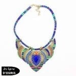 Collier Plastron  Bleu Marine - Bijoux-egyptiens.fr