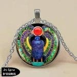 Collier  Pendentif Scarabée Egyptien Argent - Bijoux-egyptiens.fr