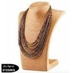 Collier Plastron  Coloré Long - Bijoux-egyptiens.fr