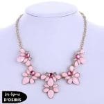 Collier Plastron  Pierres Rose - Bijoux-egyptiens.fr