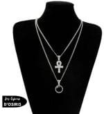 Collier  Pendentif Ankh Argent - Bijoux-egyptiens.fr