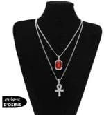 Collier  Pendentif Ankh Argent - Bijoux-egyptiens.fr