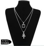 Collier  Pendentif Ankh Argent - Bijoux-egyptiens.fr