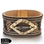 Bracelet Argent  Serpent Femme Large - Bijoux-egyptiens.fr