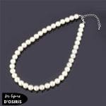 Collier Ras de Cou  Blanc - Bijoux-egyptiens.fr