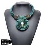 Collier Plastron  Vert Africain - Bijoux-egyptiens.fr