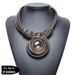 Collier Plastron  Vert Africain - Bijoux-egyptiens.fr